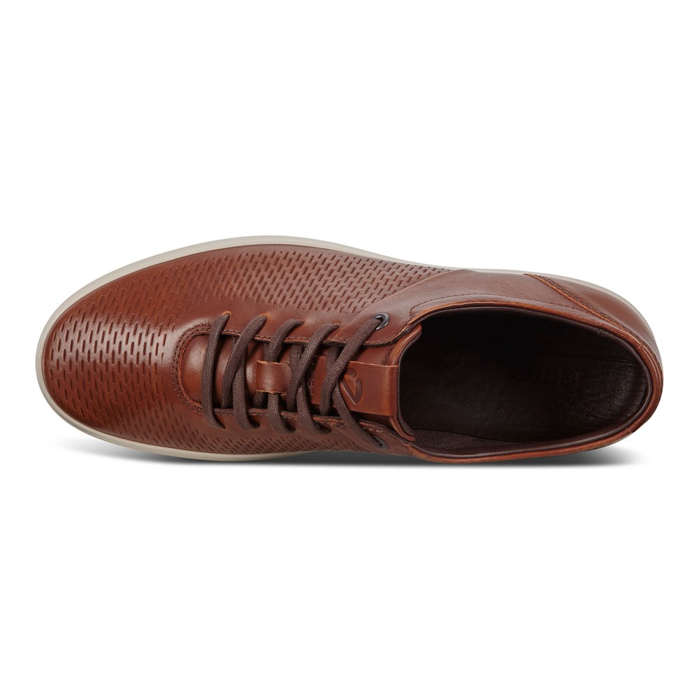 Mens Sneakers - ECCO Soft 7 Lace-Ups - Brown - 0428IJMHP